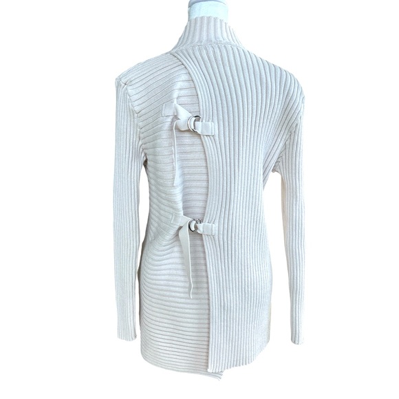 CAbi 3363 D-Ring Pullover Ribbed Sweater Cream M - Picture 5 of 8